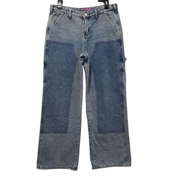 Edikted Carpenter Low Rise Faded Wash Baggy Straight Leg Jeans Medium  Sz 28 NWT - Picture 1 of 16